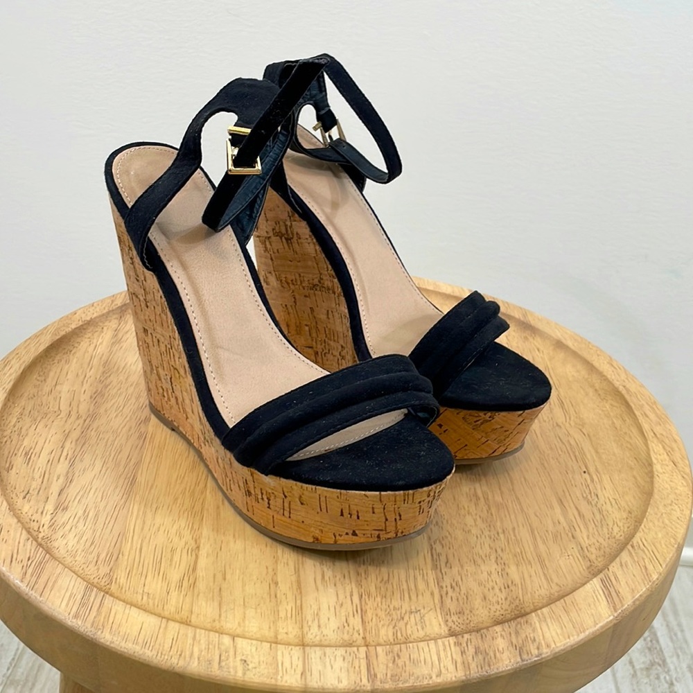 Asos Cork Sandal Wedges sz 9